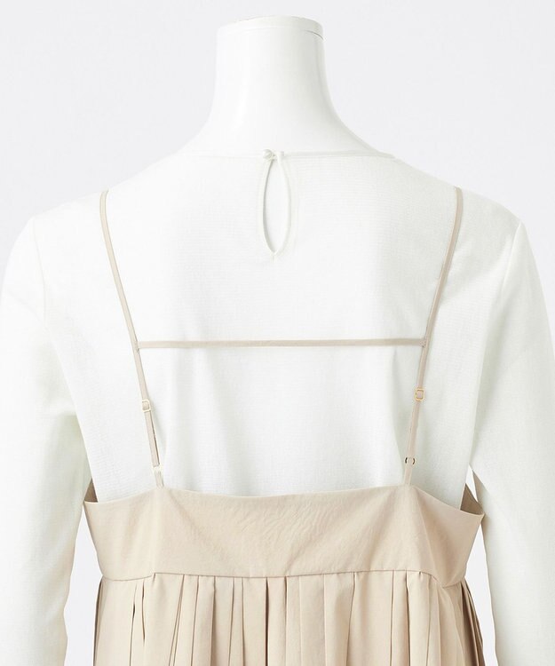 23区 L 【GOLD LABEL】ギャザリングプリーツ ワンピース ベージュ系