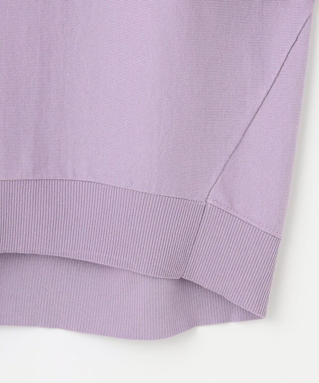 ANY SIS 【CICA加工・選べる9色展開】クルーネックバックスリット ニット 紫
