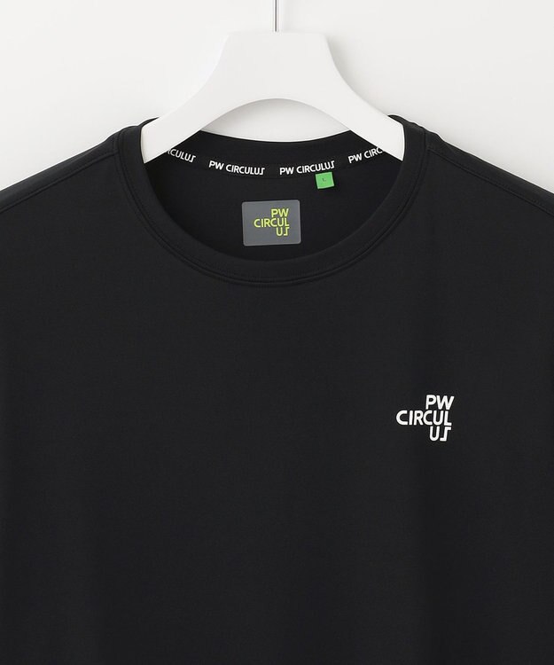 PW CIRCULUS 【UNISEX】【ストレッチ/UVケア/接触冷感/防透】バック フォト Tシャツ ブラック系1