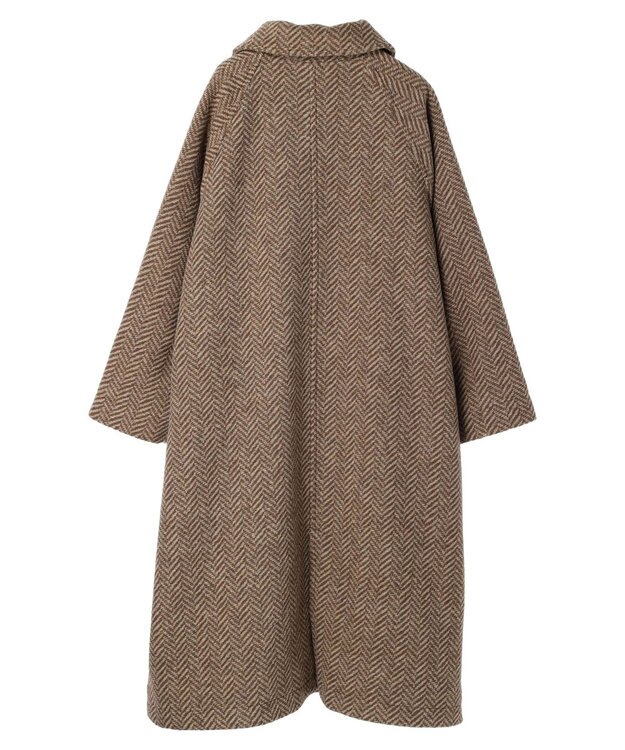 CRAFT STANDARD BOUTIQUE ウール混ガンパッチロングコート Brown