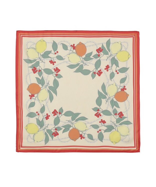 earth music&ecology 【接触冷感】ＵＶ対策フルーツ柄スカーフ Orange