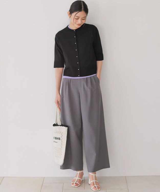 組曲 シュットクロスワイド パンツ グレー系