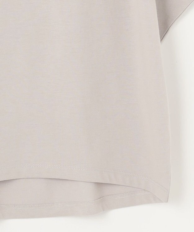 ANY 【洗濯機可/UVケア/接触冷感】フレンチスリーブロゴ・カラーTシャツ サンドベージュロゴ