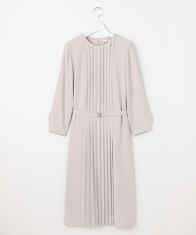 自由区 【洗える】ライトサテン ワンピース ライトグレー系