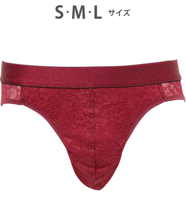 WACOAL MEN WACOAL MEN 【レースブリーフ】 ブリーフ フロント立体設計 通気性 花柄レース 前閉じ 下着 ビキニ メンズ WF1822 /ワコールメン レッド