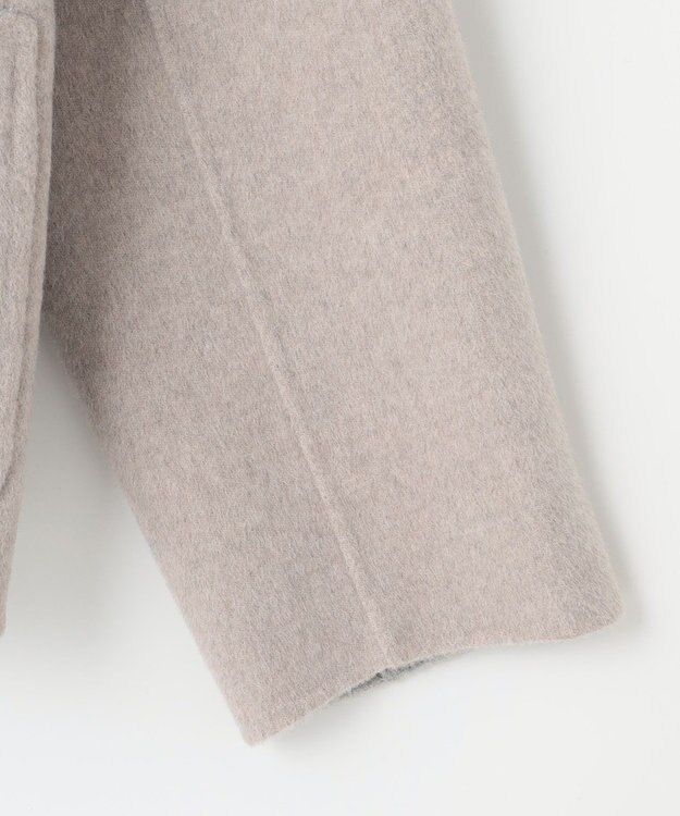 J.PRESS LADIES 【リバーシブル】ウールナイロン リバー ノーカラー ショートコート ベージュ系