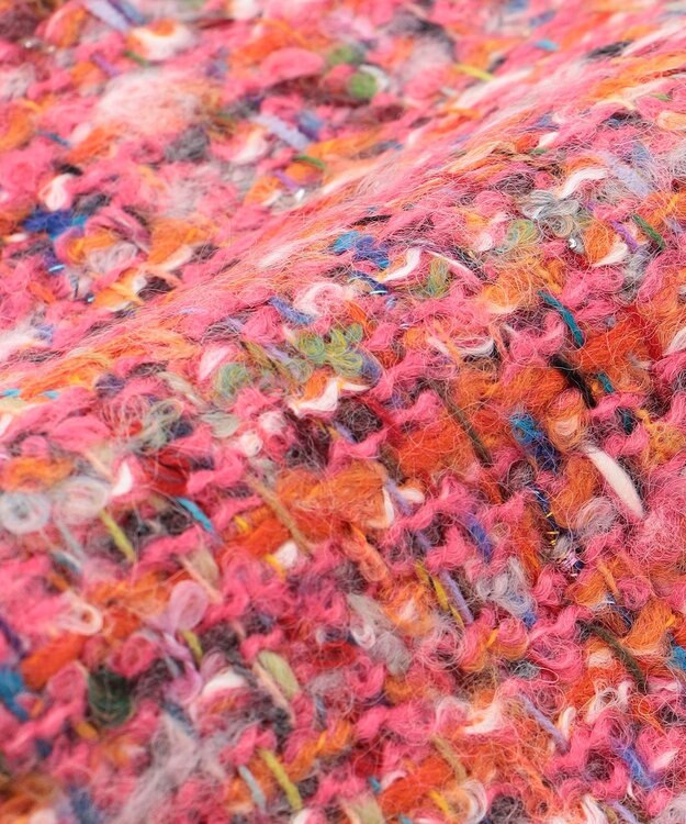 TOCCA 【フランス製】TWEED STOLE ストール ローズ系