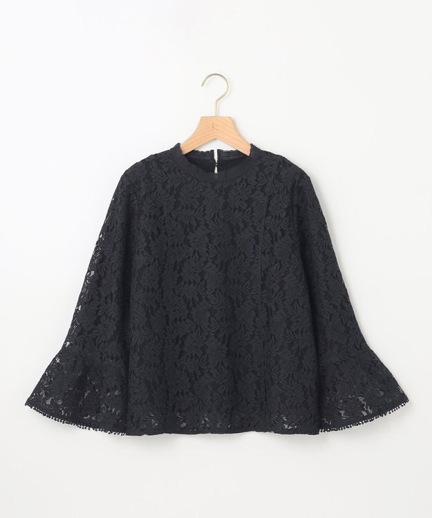 組曲 L 【23SS】ラッセルフラワーレースブラウス ネイビー系