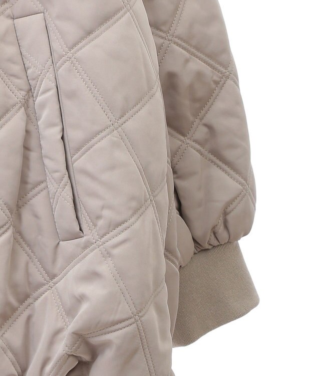 earth music&ecology ダブルステッチキルティングコート Beige