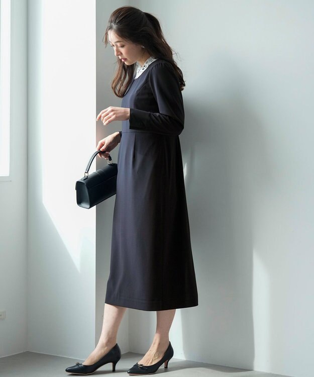 ANY SIS 【2WAY】セレモニーダブルクロス ワンピース ネイビー