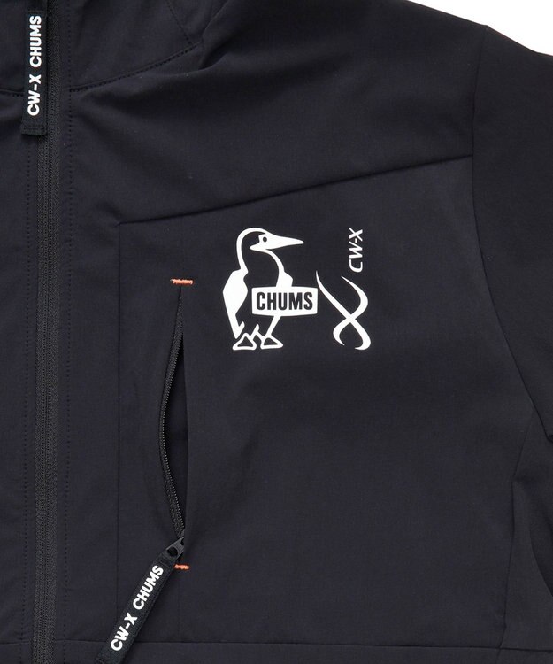 CW-X 【MEN】 CW-X 【CHUMS (チャムス)コラボ】 メンズトップス ジャケット はっ水(本体) フードつき(ドローコードで調整可能) 長袖 UVカット率90％以上（本体） メンズ LNO530 /ワコール ブラック