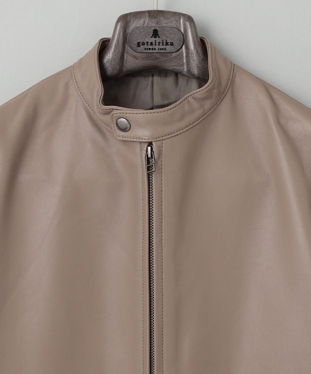 GOTAIRIKU 【シープレザー】シングルライダースジャケット ベージュ系