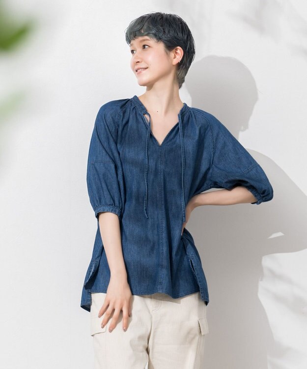 ONWARD Reuse Park 【23区】ブラウス春夏 ブルー