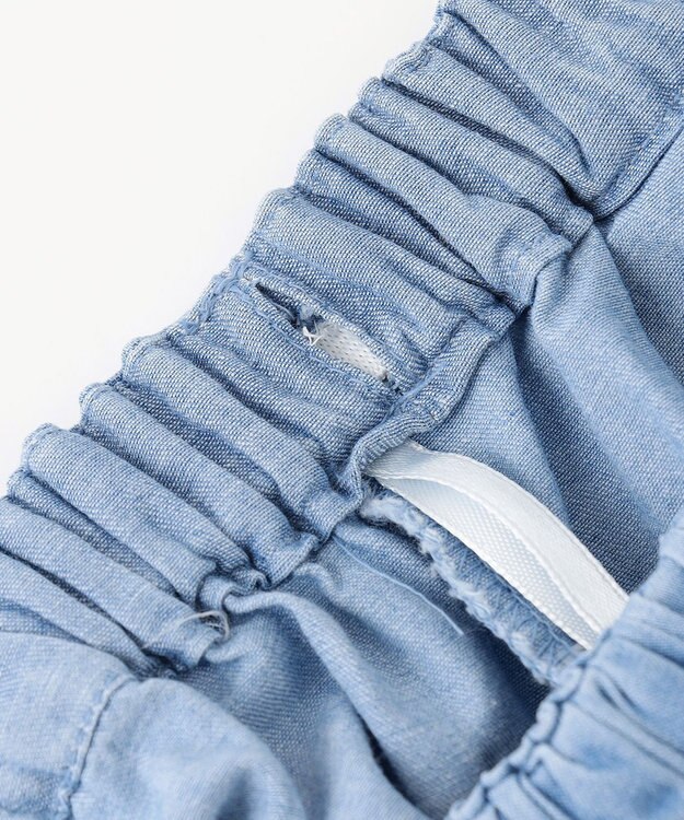 ANY KIDS 裾 スカラップ ショートパンツ デニムブルー