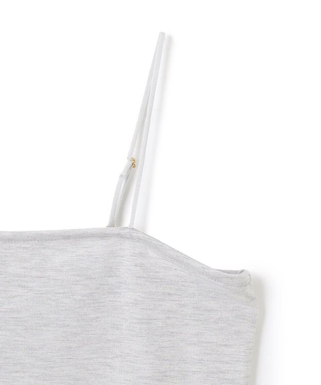 UNFILO L ラメストレッチ キャミソール グレーラメ