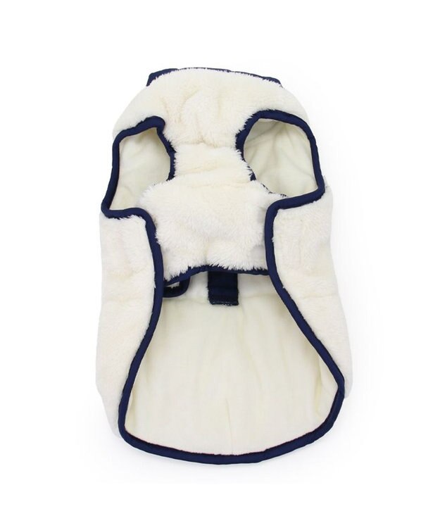 PET PARADISE Lee ボアフリース 綿入ベスト 小型犬 白～オフホワイト