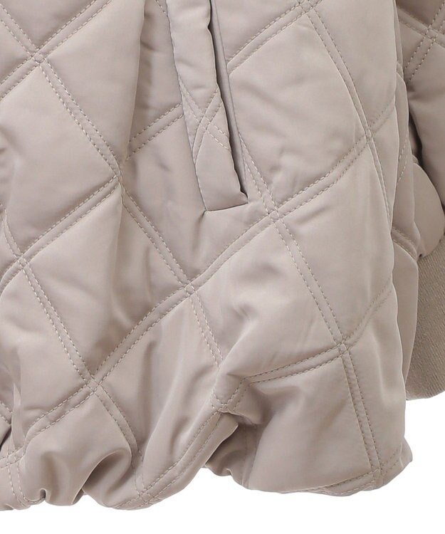 earth music&ecology ダブルステッチキルティングコート Beige