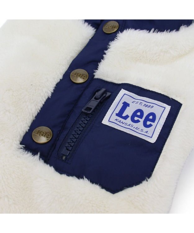 PET PARADISE Lee ボアフリース 綿入ベスト 小型犬 白～オフホワイト