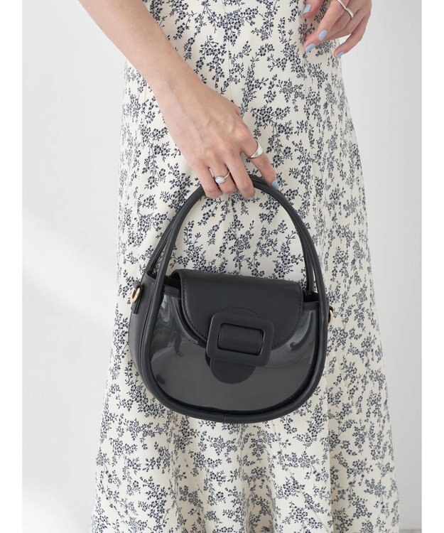 earth music&ecology リングハンドルバッグ Black