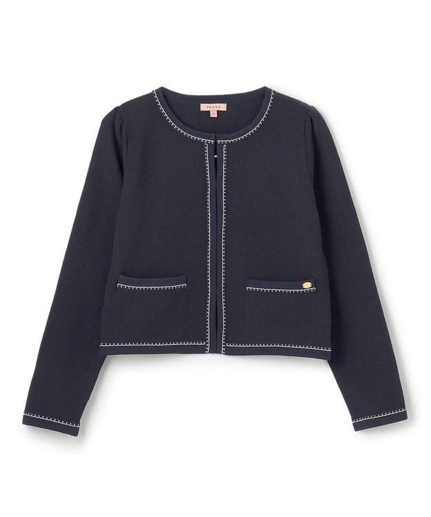 TOCCA 【洗える】ROSY FUTURE ニットジャケット ネイビー