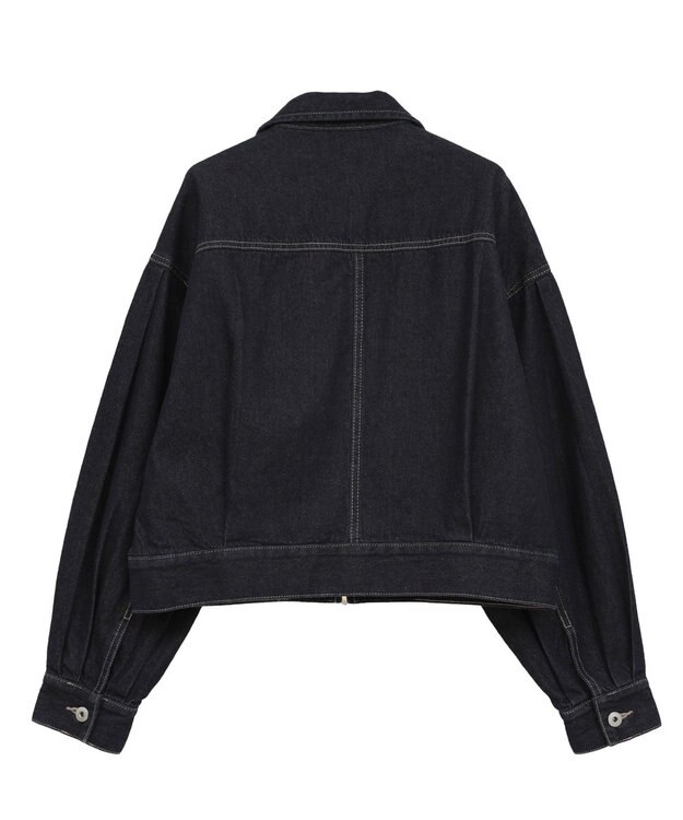 earth music&ecology ショートジップデニムジャケット Indigo