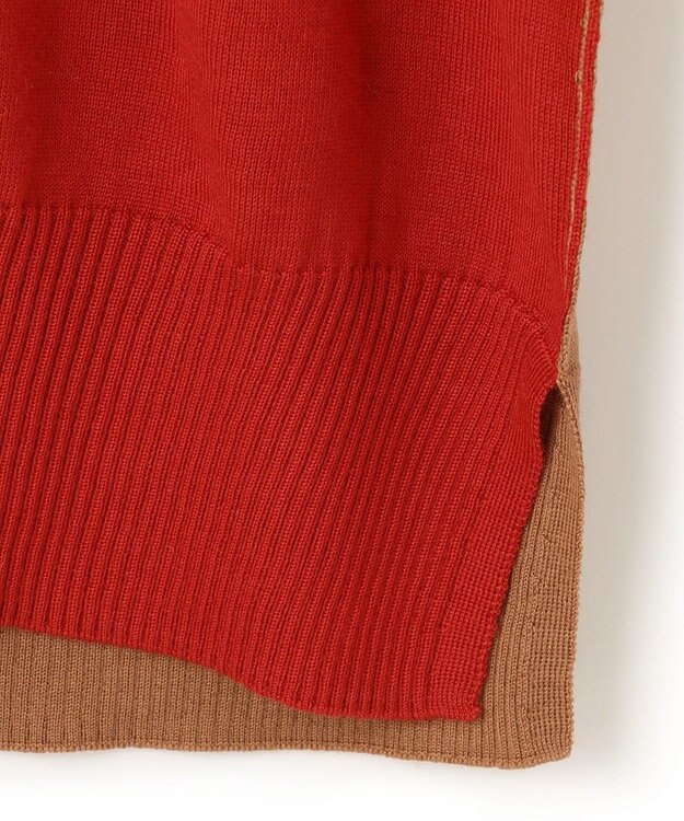 BEIGE， 【CLUEL 10月号掲載・S-size】LA MONNAIE / タートルニット Red×Camel