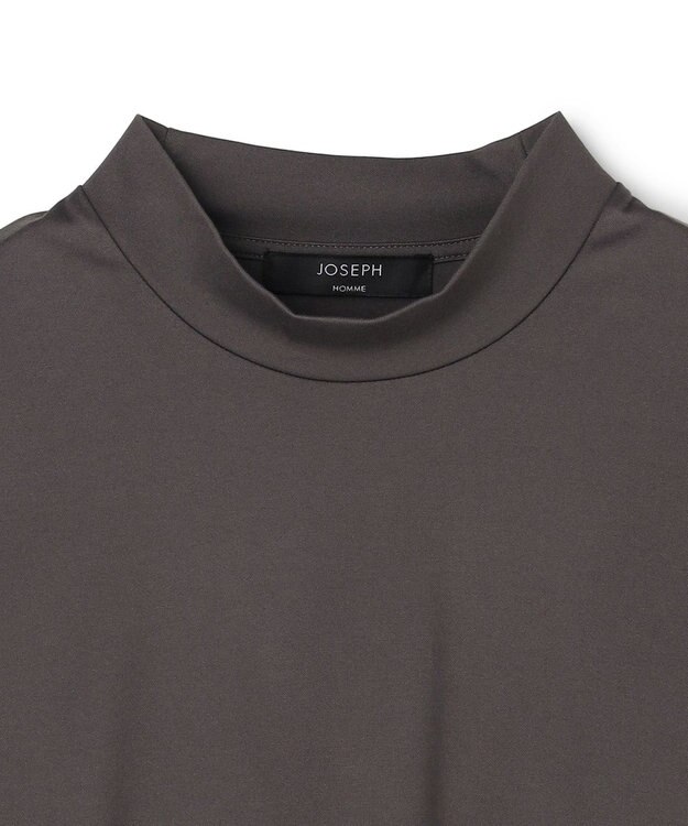 JOSEPH HOMME 新色追加【高機能素材】ハイゲージベアスムース　モックネック長袖Ｔシャツ グレー系
