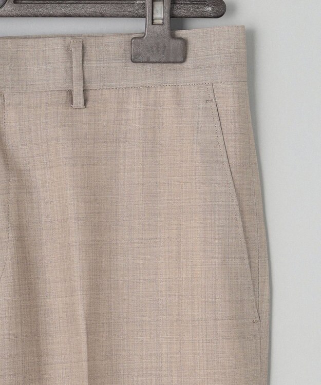 GOTAIRIKU ロングセラー【洗える/折り目加工/シワになりにくい/ウエストアジャスター】ウォッシャブル サマーウール100％パンツ_限定色(ノータック)23/24年モデル ベージュ系