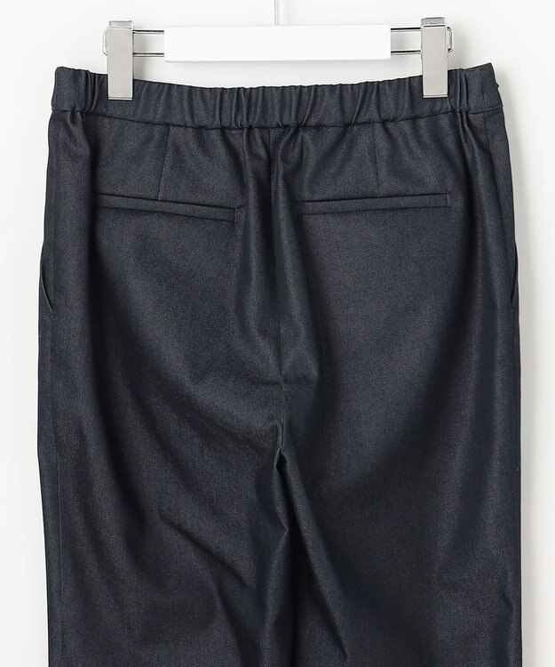 J.PRESS LADIES L 【WEB限定カラーあり】TCシャンブレーサテンST テーパード パンツ ネイビーシャンブレー系