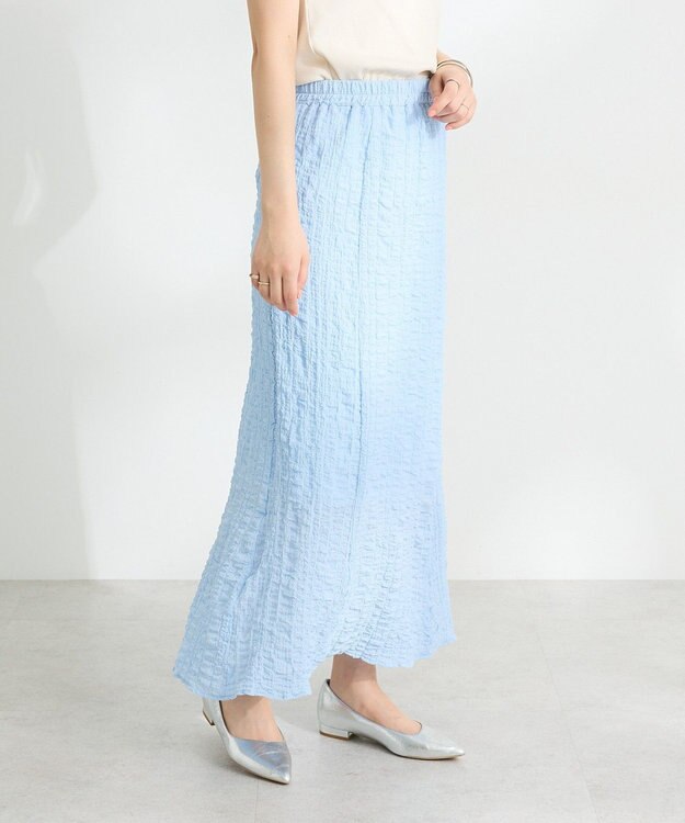 CRAFT STANDARD BOUTIQUE ポコポコワッシャースカート Sax