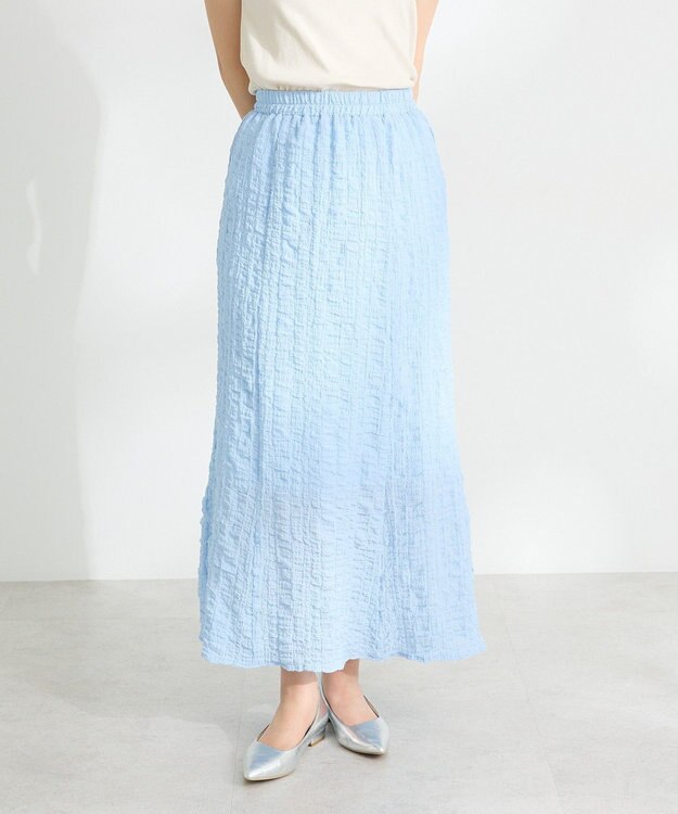 CRAFT STANDARD BOUTIQUE ポコポコワッシャースカート Sax