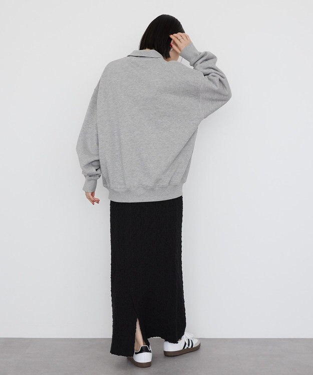 AMERICAN HOLIC ハーフＺＩＰスウェット2 Light Gray Mixture