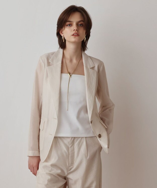 GRACE CONTINENTAL ブライトシアージャケット キナリ