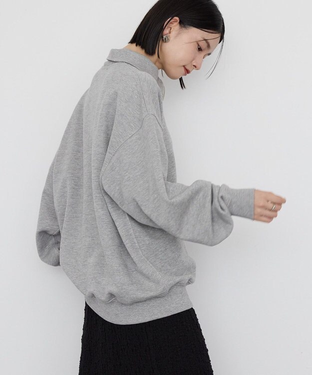 AMERICAN HOLIC ハーフＺＩＰスウェット2 Light Gray Mixture