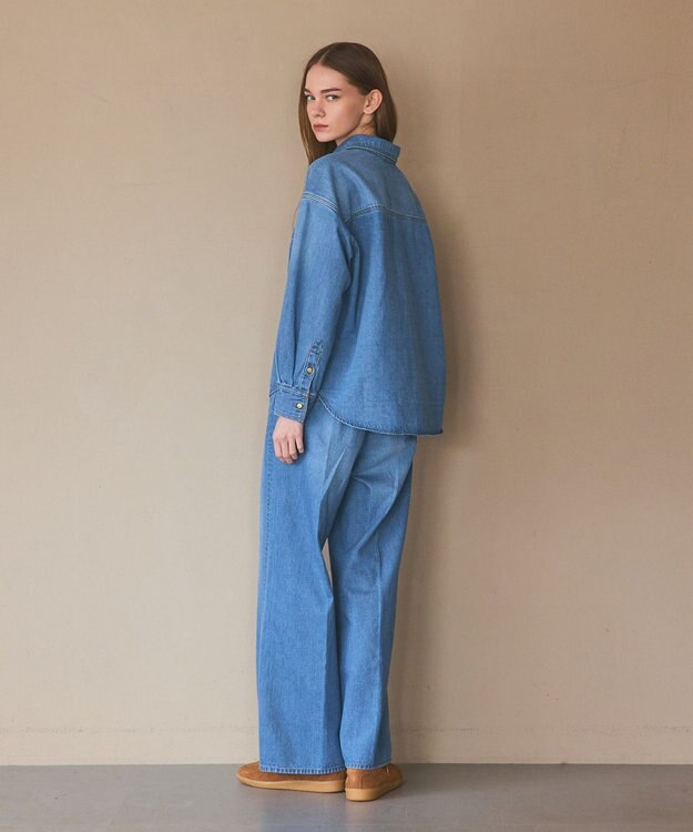 GRACE CONTINENTAL 10ozムラ糸デニムシャツ ブルー