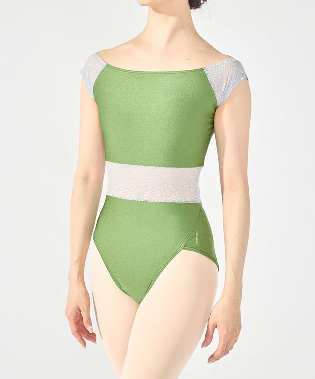 Chacott フレンチスリーブレオタード エバーグリーン