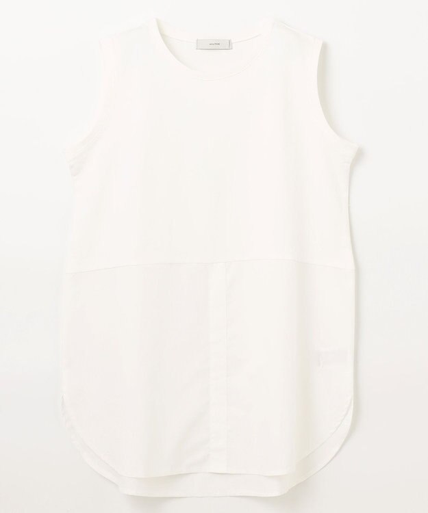 ANY レイヤード布帛ドッキングタンクトップ オフ