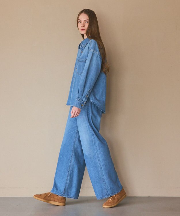 GRACE CONTINENTAL 10ozムラ糸デニムシャツ ブルー