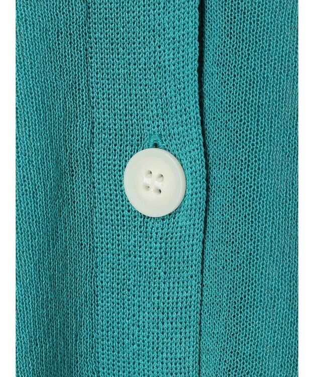 Green Parks 接触冷感Ｖネックカーデ Blue Green