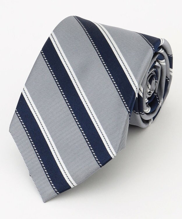 J.PRESS MEN 【フレッシャーズにもおすすめ】レジメンタル ネクタイ グレー系2