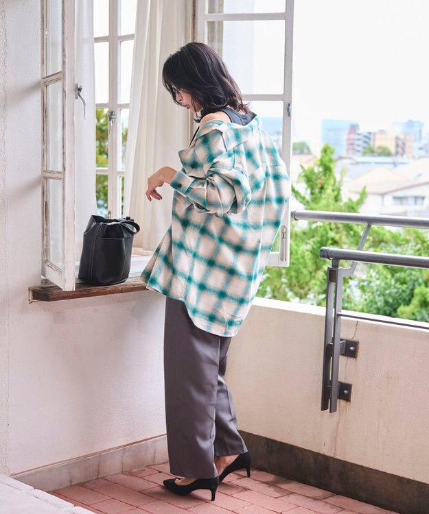 WEGO 【2025年秋冬新作/SMLサイズ展開/ユニセックス着用ITEM】オンブレチェックネルシャツ（LS） 柄6