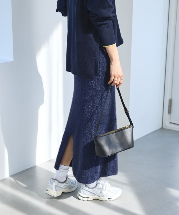 AMERICAN HOLIC シャギーニットナロースカート Navy