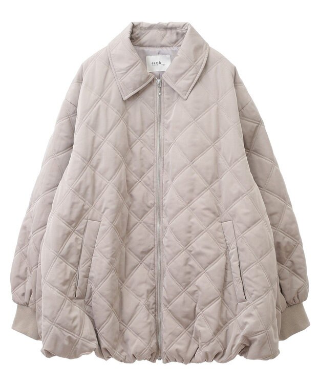 earth music&ecology ダブルステッチキルティングコート Beige