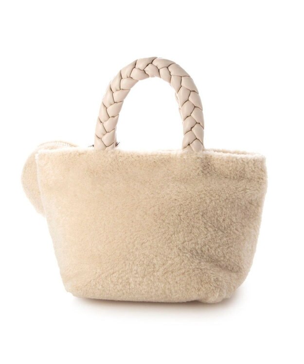 UNBILLION カシュカシュ cachecache / ブレイドハンドルボアミニトート アイボリー