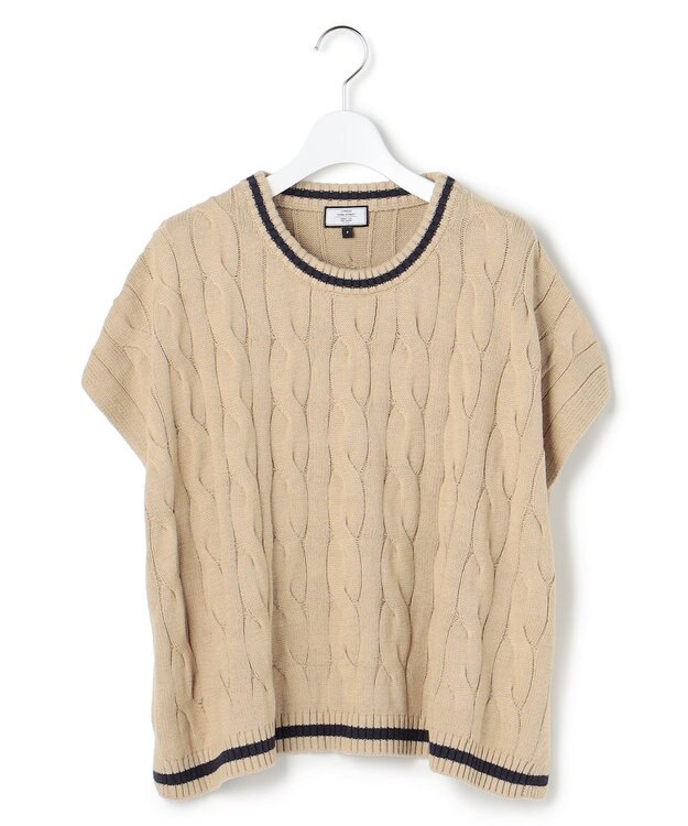 J.PRESS YORK STREET 【WOMEN】チルデンクルーネック ニットベスト ベージュ系