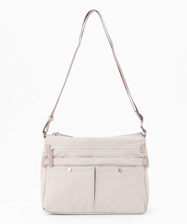 LA BAGAGERIE モノグラム　スクエアナイロンショルダー　Mサイズ アイボリー