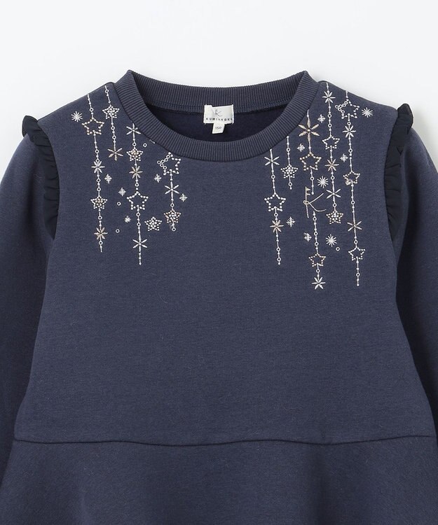 組曲 KIDS 【150-160㎝】トウィンクル トレーナー ネイビー系