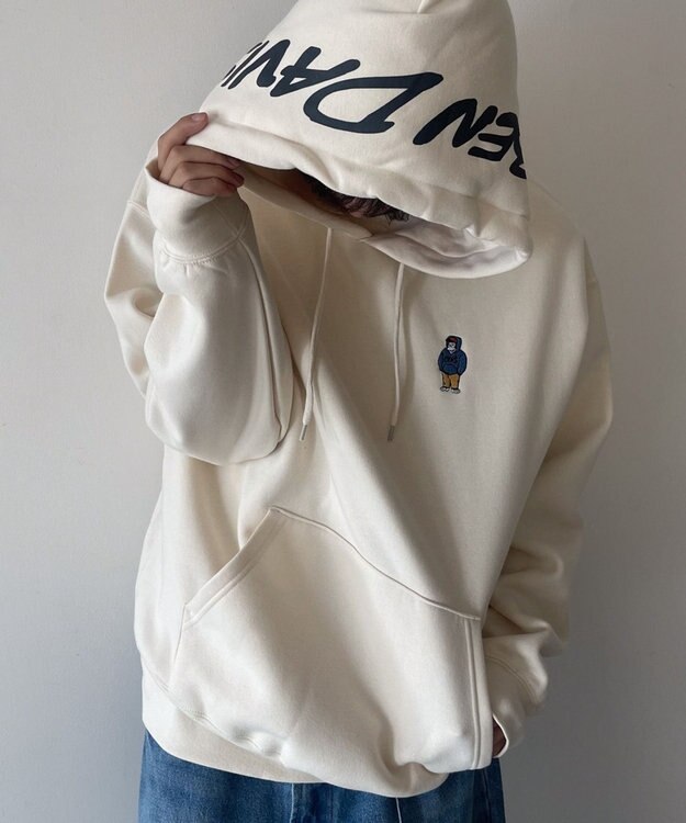 WEGO BENDAVISブリッジグラフィックプルパーカー ホワイトアイボリー