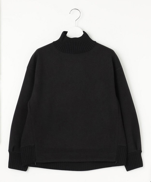 J.PRESS LADIES S ニードルパンチ ハイネック カットソー ブラック系