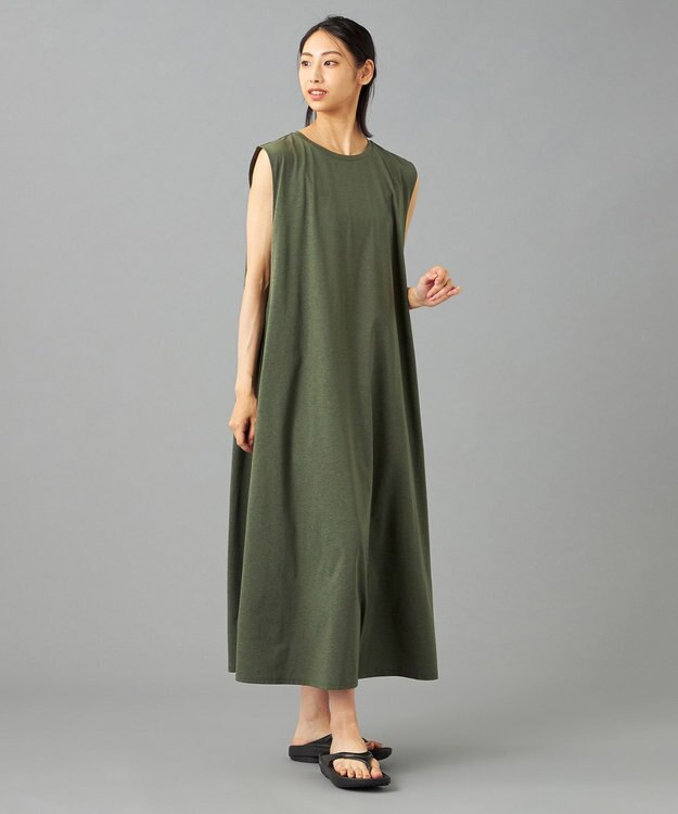 Chacott Chacott BALANCE EasyCare+ タックワンピース カーキ